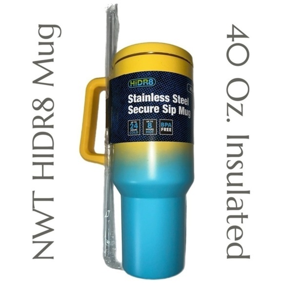 HIDR8 Other - NWT - HiDR8 - Stainless Steel - Secure Sip - Insulated Mug with Straw - 40 oz.